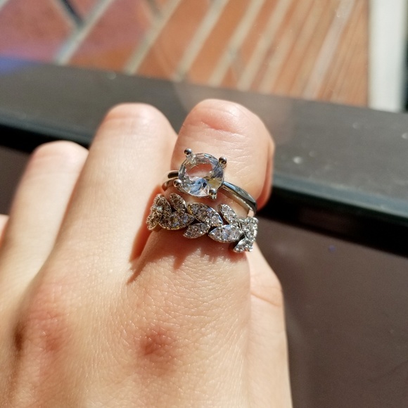 ☆1 LEFT☆Bundle Siver Laurel Wreath Ring Set - Picture 2 of 4